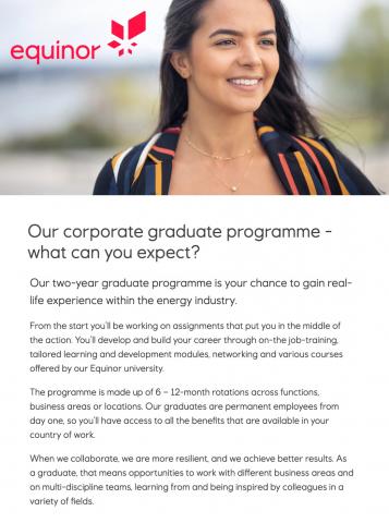 Equinor Corporate Graduate Program